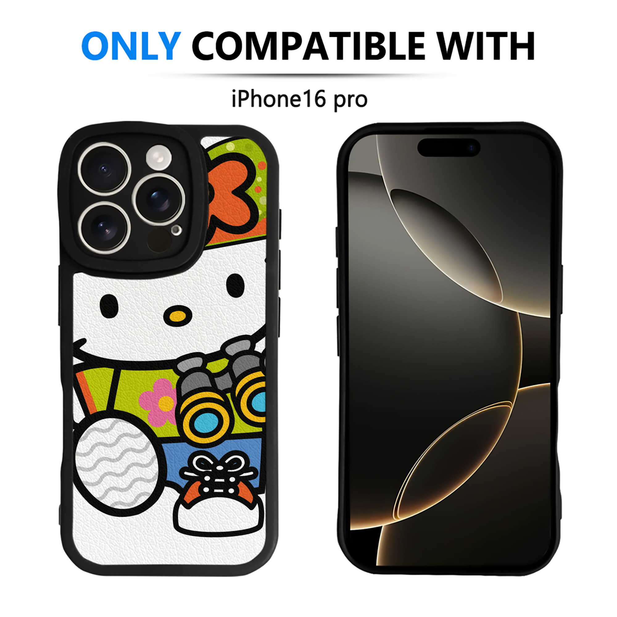 （画像用） Hello Kitty ハローキティ 【iPhone 16シリーズ対応】シリコンスマホケース（レザー調） 材質：シリコン